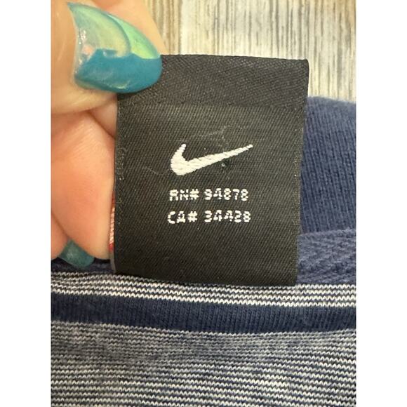 Nike Shirt Mens XL Stripe Blue Polo NFL Dallas Cowboys Star Coach - Picture 6 of 8